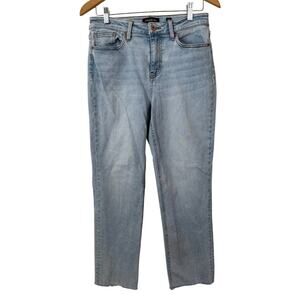 Flag & Anthem Premium Denim Light Wash Blue High Rise Straight Basic Jeans-10/30